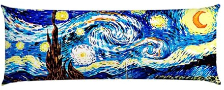 Cuscino Corpo Cuscino Gravidanza 90x30cm, Supporto Total Body Ergonomico, Copricuscini Allattamento e Maternità con Federa Velluto Lavabile, per Schiena, Pancia e Gamb (Il cielo stellare) p-690