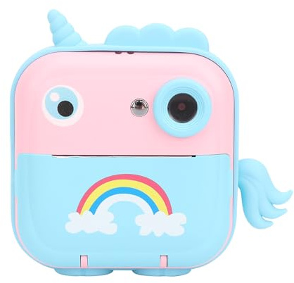 Aumotop Digital Camera for Kids 24MP HD 2.4inch Instant Print Camera with Smart AI Functions, App Support for 3-14 Years Old (Blue+Pink)