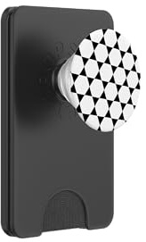 Monochrome B&W Hexagon Honeycomb Triangles Stars Pattern PopSockets PopWallet for MagSafe