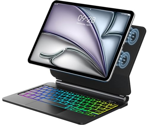 WINCHKING Magic Keyboard - Funda para iPad Air de 11 pulgadas (M3 2025/M2 2024), funda de teclado para iPad Pro de 11 pulgadas 4ª/3ª/2ª/1ª (2022-2018) y iPad Air de 11.9 pulgadas 5ª/4ª (2022/2020