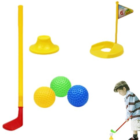 Générique Outdoor für Kleinkinder Golf, tragbares Golf-Set für den Innenbereich, mit Golfbällen und Club-Ausrüstung, Set