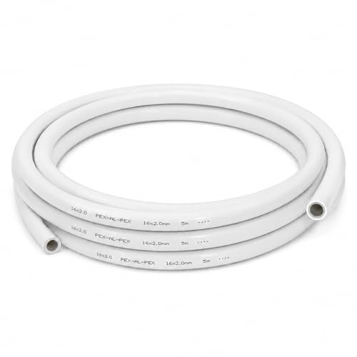 Galyon Tubo Multicapa por Metros para Fontanería, Agua Potable y Calefacción | Disponible en 1 m y 5 m | Tubería Multicapa Flexible 16 mm, 20 mm, 25 mm y 32 mm (16mm, 100, Centímetros)
