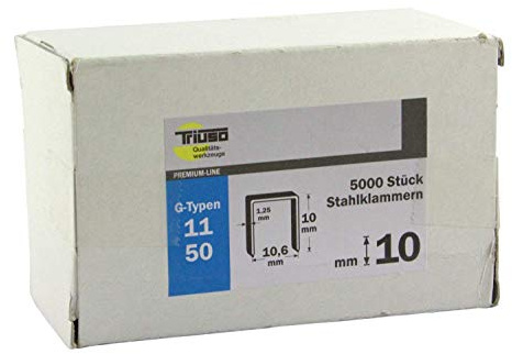 TRIUSO Klammern, 10 mm, 5 000 Stck. G-Typ 11