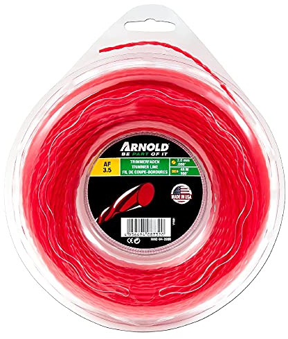 ARNOLD 1082-U4-2050 Trimmerfaden AF 3,5, 2,0mm x 48,7m, rot, rund, gedreht