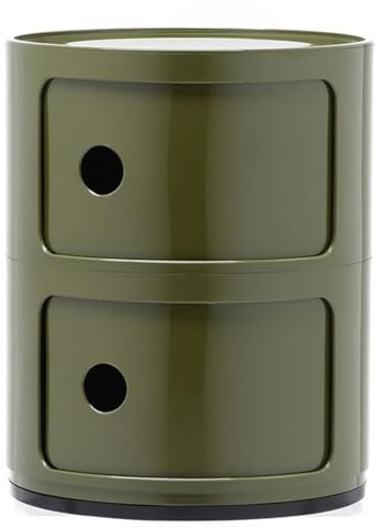 Kartell Componibili, 2 Elements, Grün, Runde Basis