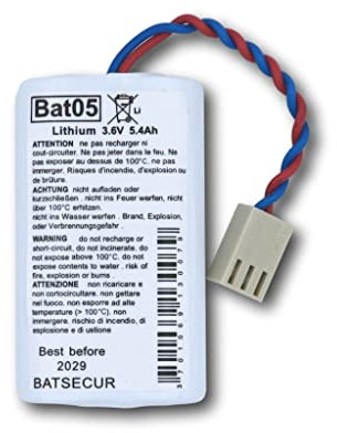 BATSÉCUR - Pila di Allarme BAT05 Compatibile con BATLi05 e D8904 per Daitem - 3.6V 5.4Ah Li-SOCl2