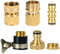 Set of Brass Garden Hose Expandable Stretch Fittings Tap Adaptors Connectors