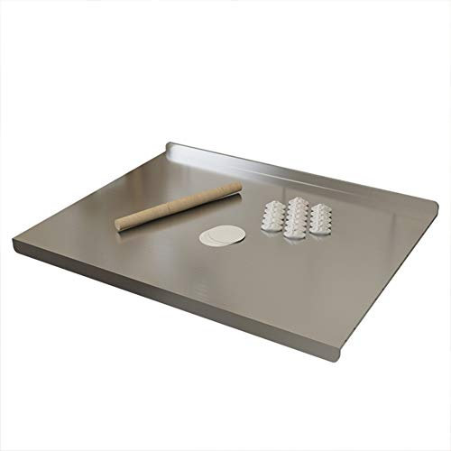 Plan de travail en acier inoxydable Saver protecteur de plan de travail personnalisable Planche à découper ZHAOFENGMING (Color : Silver, Size : D600×800mm×1.5mm)