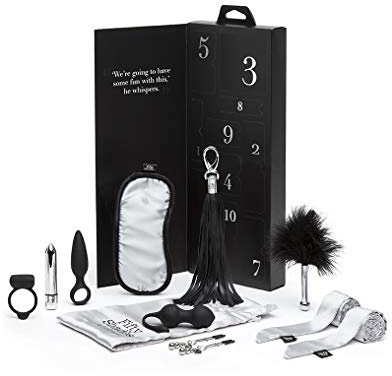 Fifty Shades of Grey Pleasure Overload 10 Days of Play Geschenkbox für Paare Enthält sinnliche Toys und Bondage-Accessoires