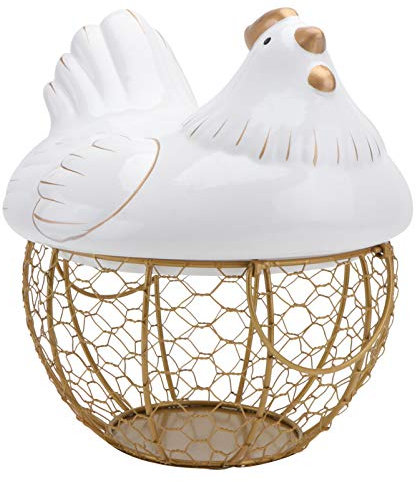 BESPORTBLE 1pc Creative Chick-shaped Storage Basket Lid Versatile Organizer for Fruits Snacks and Household Items Stylish Iron and Design for Decor