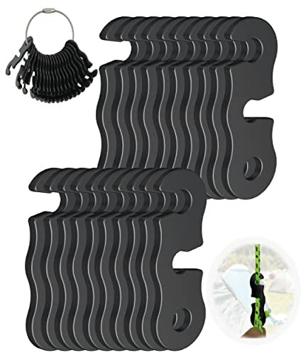 NACETURE Tensor de Cuerda de aleación de Aluminio para Tienda de campaña, ajustador de Cable Guyline, Equipo de Camping para Camping, Senderismo, mochilero, estacas ultraligeras para Tienda de