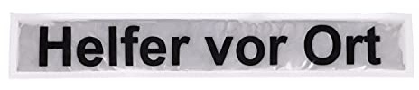 RescPol Rückenschild Helfer vor Ort - 30 x 5cm - weiß
