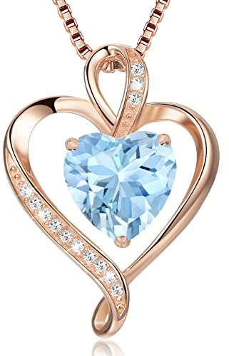 LAVUMO Herzkette 925 Silber/Messing Rosegold Gold Damen Halskette Geschenk | Herz änhänger Kette Damen Schmuck Geschenk für Frau Frauen an Geburtstags Weihnachten Valentinstag Hypoallergen Ketten