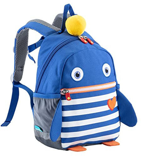 Skandika Sorgenfresser Kinderrucksack Ping | Kinder Rucksack ab 1-5 Jahre für Mädchen und Jungen, 8 L, Namensschild, reflektierende Elemente, Outdoor | Kindergartenrucksack, Vorschulrucksack