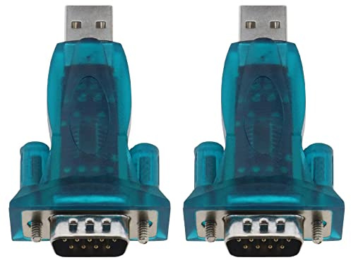 YINETTECH 2 adaptadores convertidores USB 2.0 a RS232 DB9 macho de 9 pines compatible con Windows 98/SE/ME/2000/XP/Vista/7/8 Mac OS V8.6