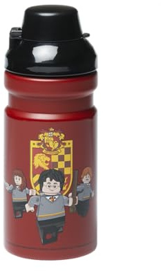 Room Copenhagen LEGO Harry Potter Gryffindor - 390 ml, Bouteille d'eau pratique et ludique pour enfants avec bec verseur couvert
