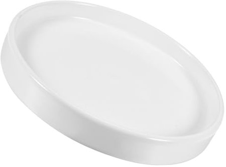 M METERXITY Soucoupe de Plantation - Soucoupe Ronde en Céramique pour Pot de Fleurs, Convient Aux Plantes Succulentes, avec Drainage, pour Usage Intérieur et Extérieur, Patio (6,5, Blanc)