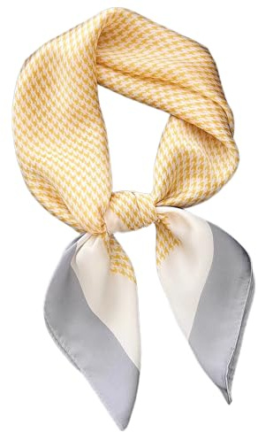 GIMIRO Damen Quadratisches Tuch Polyester-Seidenlook 70 x 70 cm