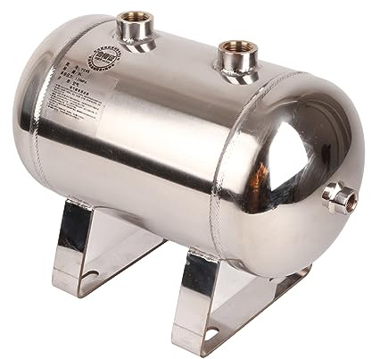 Tanque de Almacenamiento de Gas de Acero de 5 Litros Depósito de Aire Contenedor de 4 Puertos de Acero Inoxidable 304 con Alta Presión 1/4NPT para Uso Industrial Médico y
