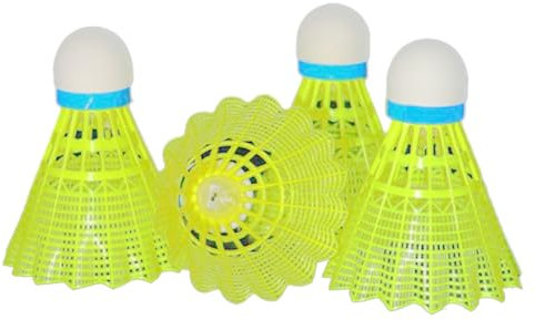 BTGHPI 4 Stück Nylon LED Badminton Federbälle Badminton Indoor Outdoor Sport Training Badminton für Training Spiel Werkzeug Kits