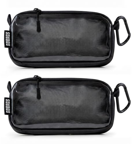 GOBAGS NEO Production Zipper Bags - Electronics & Camera Accessories Bag - Cable Organizer, Gear Accessory Pouch, Travel Camera Essentials (Extra Small, Black, 2 Pack)