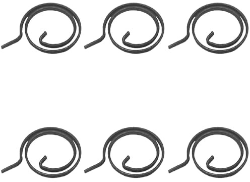 Lot de 6 ressorts de poignée de porte, diamètre 20 mm, poignée de porte de rechange à 2 tours, ressort intérieur, tête plate