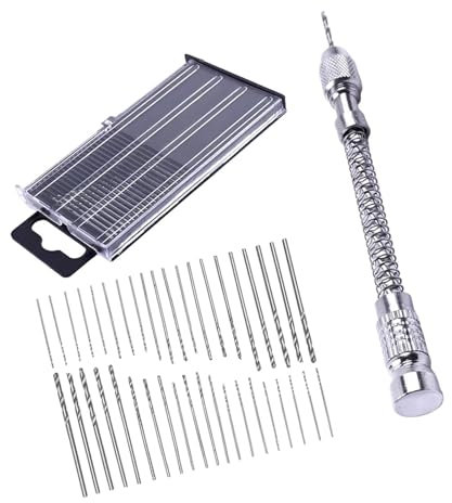 KESOTO Extractor de microtornillos, broca helicoidal, minitaladro manual, taladro manual para resina