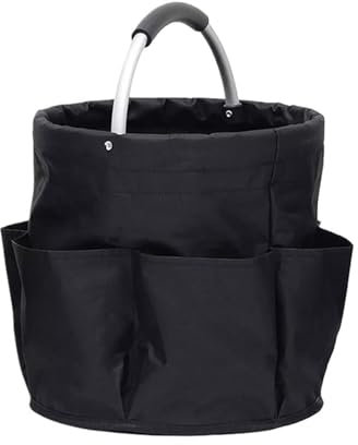 KVOHBED Tool Organizer 2pcs 17L Large Storage Organiser Bag Folding Basket Picnic Tote Outdoor Cleaning Caddy With Handle Tool Bag Cleaning Supplies Bucket Tool Organizer(Black)
