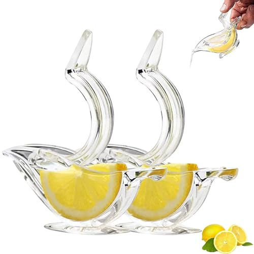 Tabanzhe Manual Lemon Squeezer-2PCS Lemon Slice Squeezer Bird Shape Manual Fruit Juicer Hand Juicer Kitchen Gadgets for Orange Lemon Lime Pomegranate Citrus