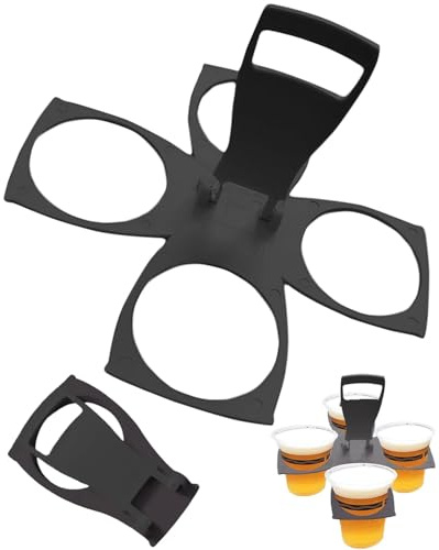 TPZORJX Faltbarer Becherhalter,getränkehalter，getränketräger，becherhalter，stadion becherhalter, Stabil,Wiederverwendbar im Taschenformat für Kaffee, Softdrinks, Bierbecher, Festival,Sport Fans