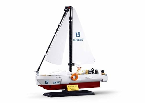 Sluban Segelboot Modellbausatz, 1/35 Skala, 260 Teile, Rodeo Speed Boot M38-B1190, 8-14 Jahre, Orange, Lila, Weiß, Gold