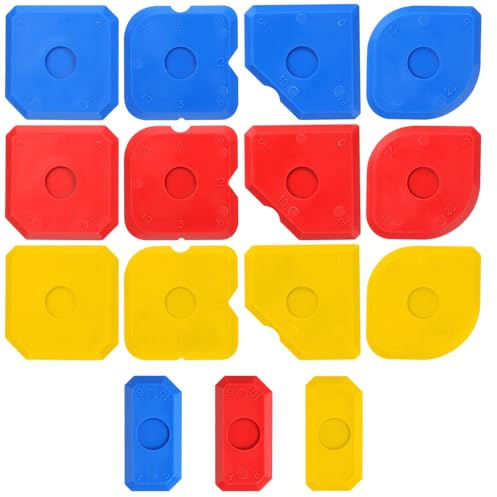 Caulking Finishing Tool 15 PCS Portable Sealants Silicone Sealant Tools Sealant Applicator Grout Scraper Sealants Smoother Grout Finishing Sealing Caulking Kit for Bathroom Floor Window