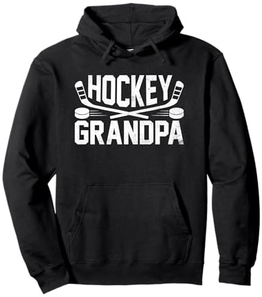 Ice Hockey Grandpa Cool Rink Fan Winter Sports Pullover Hoodie