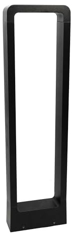 Jandei - Baliza LED Exterior 7W 240V IP65, Poste de Aluminio Negro 60cm, Luz Cálida 3000K, Lámpara de Jardín, Camino y Terraza, Caminos, Iluminación Nocturna (1)