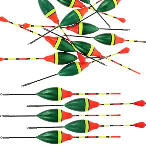 Gogogmee 20pcs Outdoor Fishing Floats Thick Visible Sea Fishing Pole Bobbers Random Colors Tackle Accessories Angling Buoys for Sea and Freshwater Use Random Color