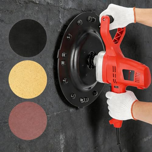 LYJIANGXIN MáQuina Manual para Enlucir Paredes, MáQuina para Alisar Y Pulir Paredes De 40-300 RPM, Llana EléCtrica para Yeso, Mortero Y Cemento, para Paredes, Techos Y Suelos En ConstruccióN