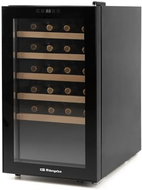 Orbegozo Vinoteca para vinos VCO 4100, 41 botellas, 98 litros, refrigeración por compresor, negro.