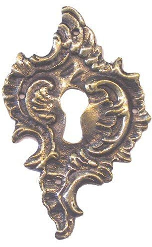 Antikhof Möbelbeschlag Barock Messing gegossen Patiniert,Größe: 5,3 x 8,3 cm,Bestellnummer: KL 39