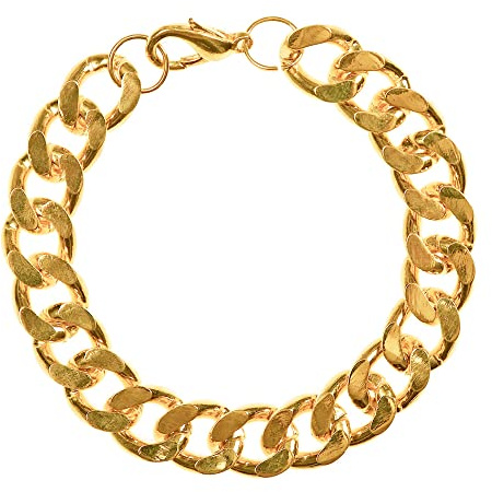 W WIDMANN MILANO Party Fashion - Gangster Armkette | Grobe Gliederkette für Gangster, Biker und Rockstars zu Karneval und Mottoparty