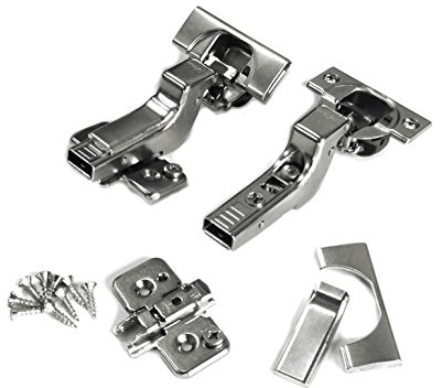 Blum Clip top BLUMOTION Soft Close Hinges, 110 Degree, Self Closing, Frameless, with Mounting Plates and Hinge Cover Plates (Inset - 8 Pack (4 Pair))