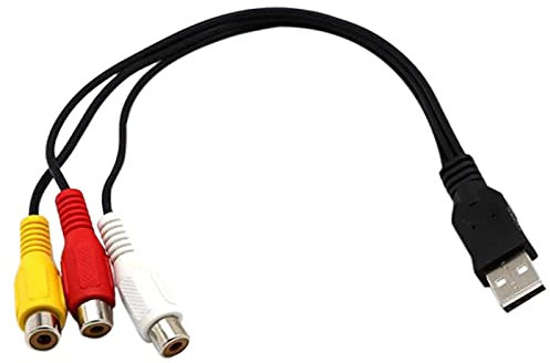 Ghulumn da USB A 3RCA da USB Femmina A 3 RCA Rgb Video AV Composito Convertitore Adattatore Connettore per TV PC DVR