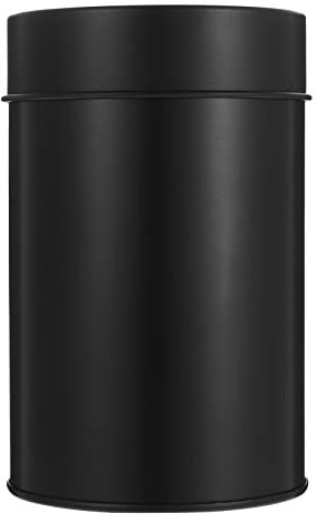 DOITOOL Loose Leaf Tea Container, Tea Bag Container Tea Canisters Black Storage Tin with Airtight Lids for Loose Tea Coffee Candy Spices (Black)