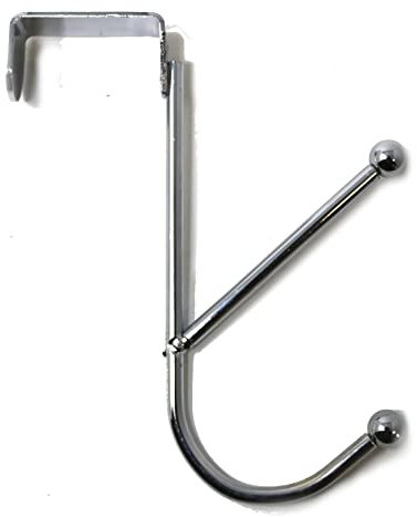 fiXte® Over The Door Hook Hanger 2 U Shape for Hanging Towels, Clothes, Bags, Hats,Ties for Home, Office (Pack of 1)