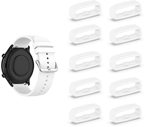 SMYAOSI Montre Garmin Anneau Bracelet Connectée, Passant Silicone, Boucles Rechange Mi Watch Accessoire (18mm, Blanc)
