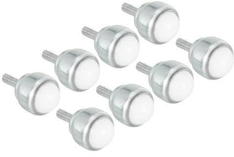 PATIKIL Roller Ball Transfer Bearing 1, 8 Pack Load 33lbs Stud Mounted Nylon Ball Rotation Caster Unit for Conveyor Roller Stand Transmission