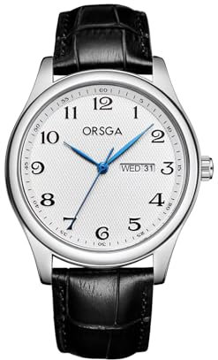 CIVO Uhren Herren Lederarmband Schwarz - Datum Analog Business Armbanduhr Einfache Casual Wasserdicht Quarz Uhr 40mm Modische Geschenke für Männer