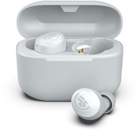 JLab Go Air Pop+ True Wireless Earbuds, In Ear Headphones, Bluetooth Earphones, 35H Playtime Ear Buds, Bluetooth Earbuds with Microphone, USB-C Charging Case, Dual Connect, EQ3 Sound, Cloud White
