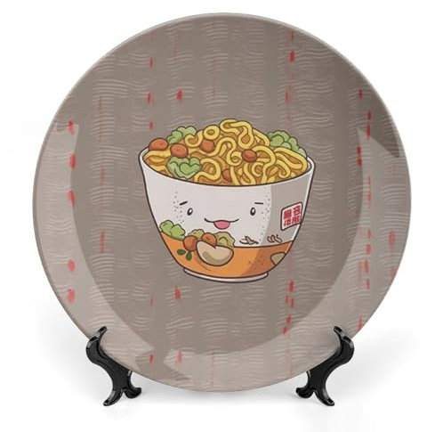 TKJMCSW Coquetier en porcelaine anglaise pour nouilles ramen assiettes décoratives en porcelaine anglaise assiettes décoratives pour présentation assiette décorative en céramique avec support vertical