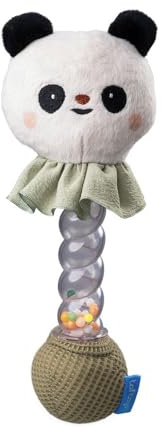 Taf Toys Pamela Rainstick Baby Rattle Toy Gift. Easy Grip Handle with Ribbons. Sensory Rain Stick Rattle. Suitable for Boys & Girls from Birth
