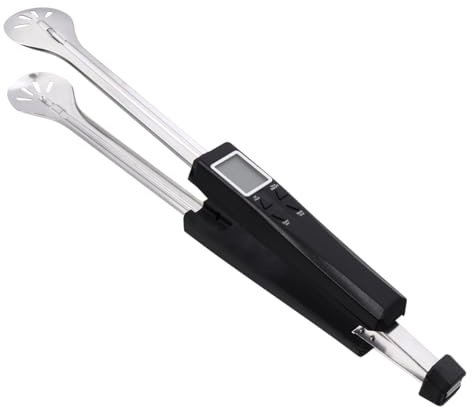 Grillthermometer 1 Satz aus Abs mit Präzisionssonde für Fleisch | Schwarz, 2 Aaa Batterien Inklusive, Schneller Messwert, Sicherer Griff bei Steak